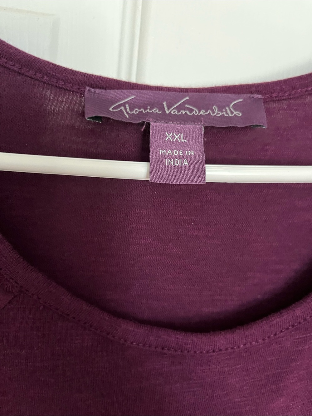 Gloria Vanderbilt Plum Long Sleeve Scoop Neck Top - Picture 4 of 8